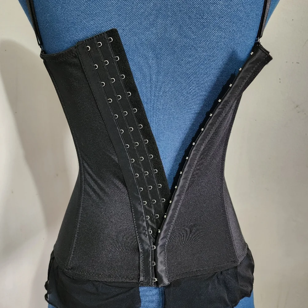 Black and Purple Dress Up Bustier Corset Style Top - Picture 8 of 10